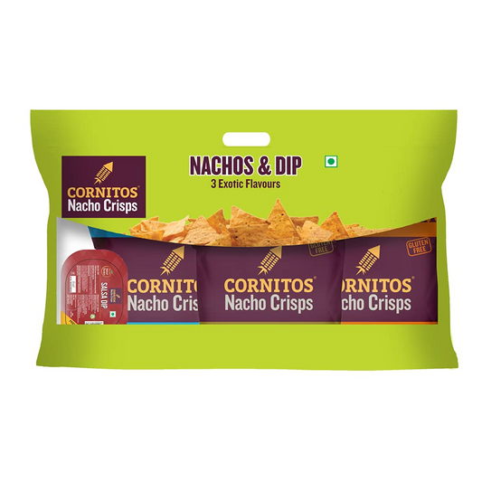 Cornitos Nachos with Salsa Combo, 120g