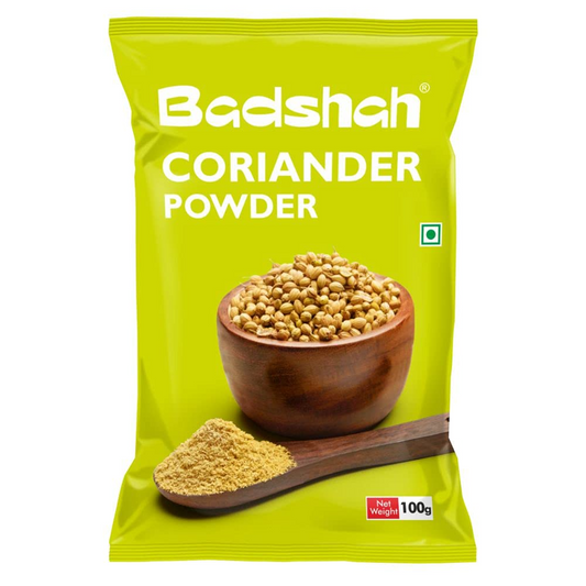 Badshah Masala Coriander/Dhaniya Powder - 100g | Unique Blend of Spices for Earthy Aroma & Rich Taste | Spice for Regional & Traditional Recipes