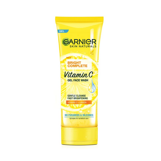 Garnier Facewash Gel, Gentle Cleanser, Fast Brightening, For Instant Brighter Skin, Bright Complete Vitamin C, 50g