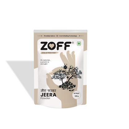 Zoff Jeera Powder Pure & Natural | Aromatic & Delicious | Fresh Masala For Cooking | Hygienically Packed | Zip Lock & Re-Usable Packing |  500gm