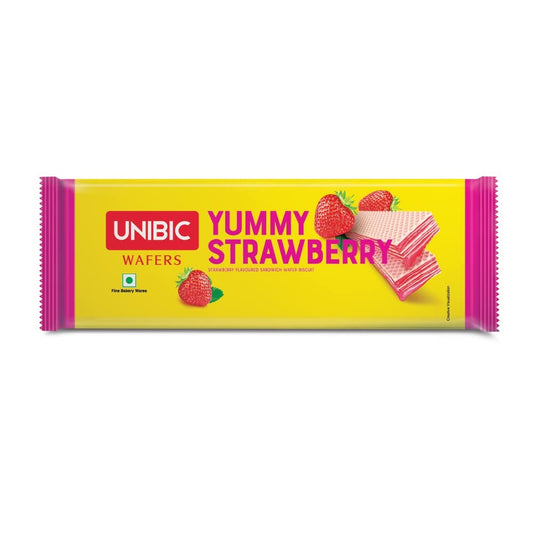 Unibic Yummy Strawberry Wafers - 75gm