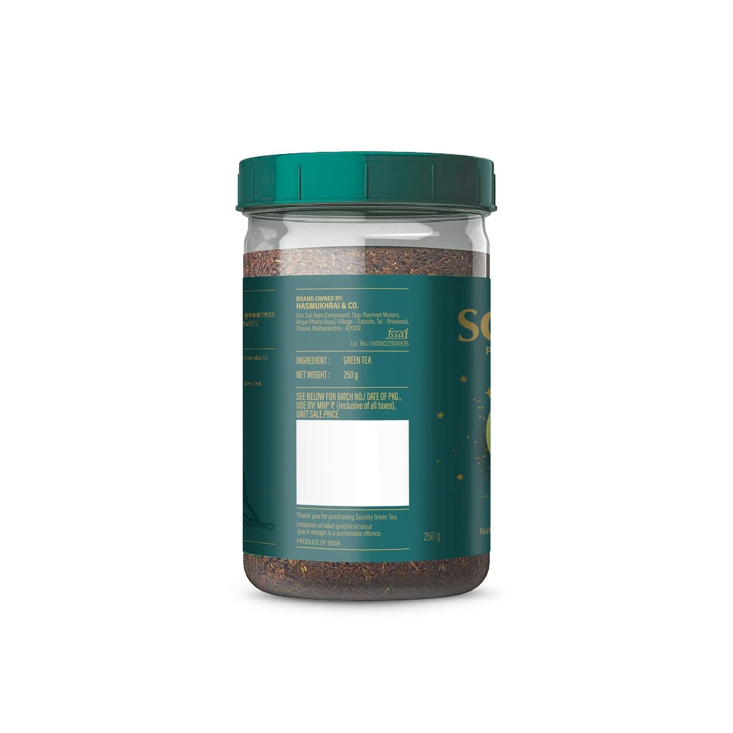 Society Premium Green Tea 250G Jar