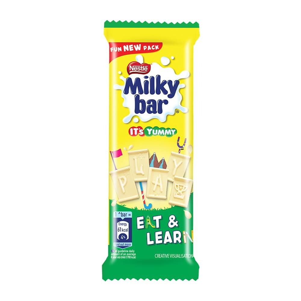 Nestle MILKYBAR Creamy White Chocolate Tablet Bar, 60 Units X 12.5g- 750g