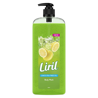 Liril Lemon and Tea Tree Oil Body Wash SuperSaver XL Pump Bottle with Long Lasting Fragrance, Glycerine, Paraben Free, Extra Foam, 750 ml