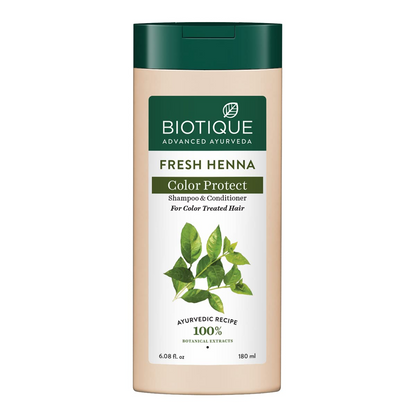 Biotique Bio Henna Leaf Fresh Texture Shampoo & Conditioner, 180 ml