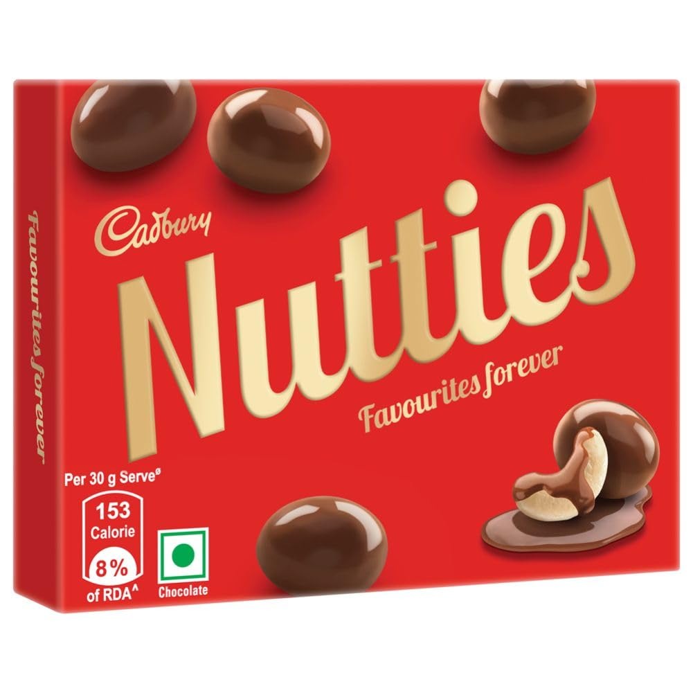 Cadbury Nutties Chocolate Pack, 30 g (Pack of 10)