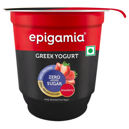 Epigamia Strawberry Greek Yogurt, 110 g