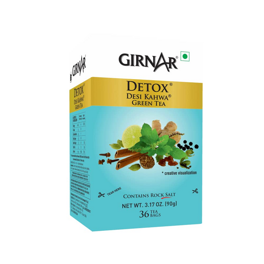 Girnar Food & Beverages Pvt. Ltd. Detox Green Tea - Desi Kahwa (36 Tea Bags) 90 gm