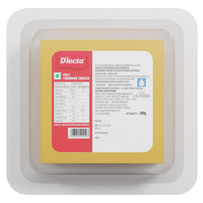 Dlecta Natural Cheddar Slices, 200 g D'LECTA