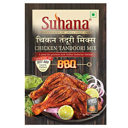 Suhana Chicken Tandoori Paste 100g Pouch| Spice Mix | Easy to Cook - Pack of 10