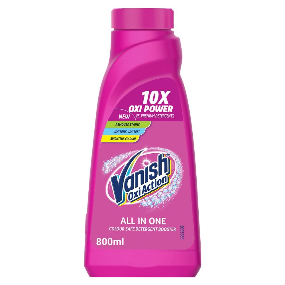 Vanish 800 Ml, All In One Stain Remover | Removes Tough Stains & Brightens Colours