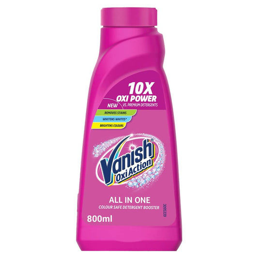 Vanish 800 Ml, All In One Stain Remover | Removes Tough Stains & Brightens Colours