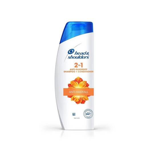 Head and Shoulders 2-in-1 Anti-Hairfall Anti-Dandruff Shampoo + Conditioner in One for Women & Men; 180ML