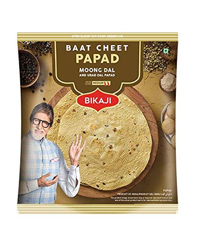 BIKAJI Moong Dal Papad Meduim Spicy /Baat Cheet papad (Medium Spice) 400 grm