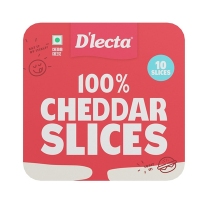 Dlecta Natural Cheddar Slices, 200 g D'LECTA