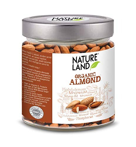 Natureland Organics Almond 250gm, Raisins 250gm - Organic Dry Fruits Combo