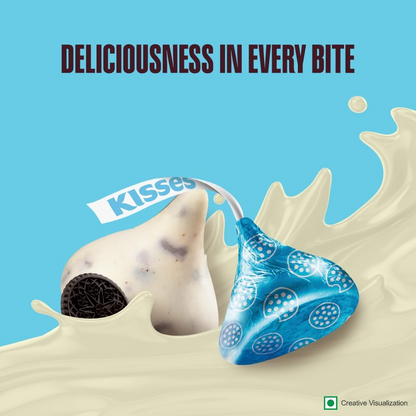 HERSHEY'S Kisses Cookies 'n' Creme | Melt-in-Mouth Delights| Individually Wrapped 33.6g