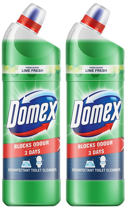 Domex FreshGuard Toilet Cleaner,Lime Fresh, 1 ltr, Removes Tough Stains and Odour, Provides Freshness for 100 Flushes (Pack of 3)