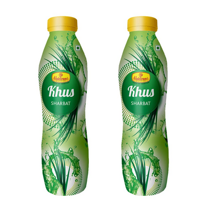 Haldiram's Nagpur Khus Vegetarian Sharbat (Pack Of 2-750 Ml Each)