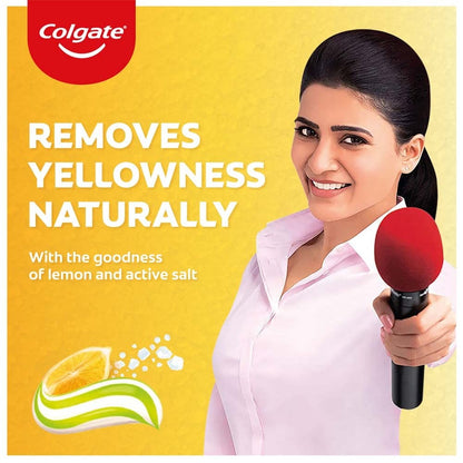 Colgate Active Salt Lemon Toothpaste , Pack of 200g Germ-Fighting  Toothpaste With Active Natural Salt  & Lemon For Fighting Sticky Germs