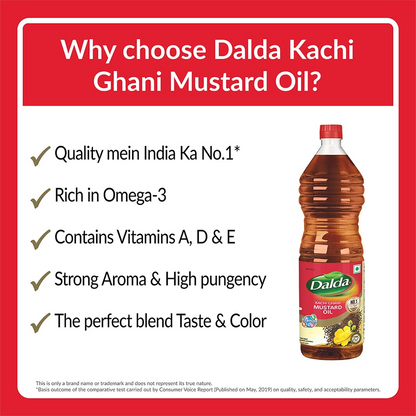 Dalda Kachi Ghani Mustard Oil -1 L (Pet Bottle )