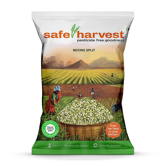 Safe Harvest Pesticide-Free Mung Split | Pure & Natural | Vegan | Gluten Free - 500g