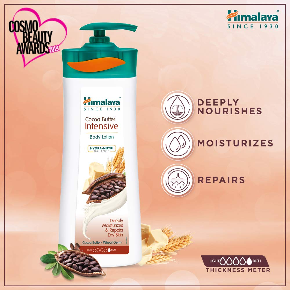 Himalaya Herbals Cocoa Butter Intensive Body Lotion, 400ml And Himalaya Moisturizing Aloe Vera Face Wash, 200ml