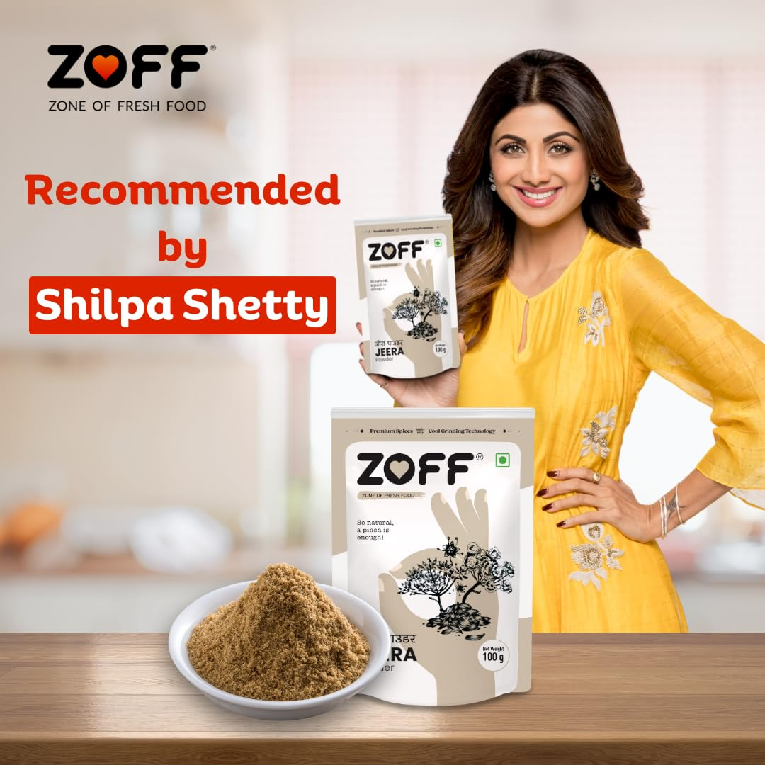 Zoff Jeera Powder Pure & Natural | Aromatic & Delicious | Fresh Masala For Cooking | Hygienically Packed | Zip Lock & Re-Usable Packing |  500gm