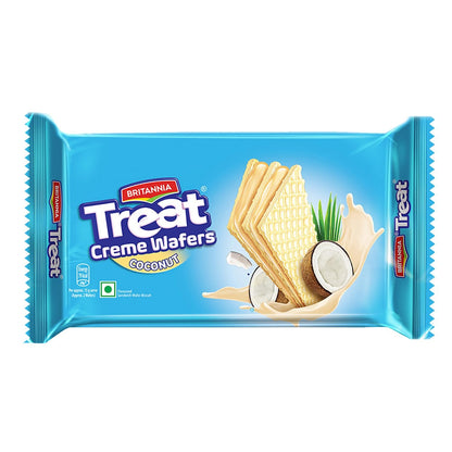 Britannia Treat Crème Wafers - Vanilla Flavoured Wafer Biscuit | 55 gm