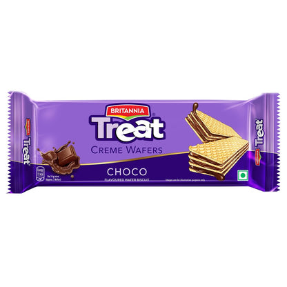 Britannia Treat Crème Wafers - Choco Flavoured Wafer Biscuit | 60 gm