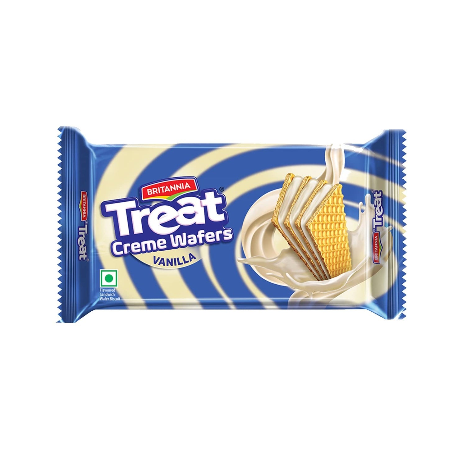 Britannia Treat Crème Wafers - Vanilla Flavoured Wafer Biscuit | 55 gm