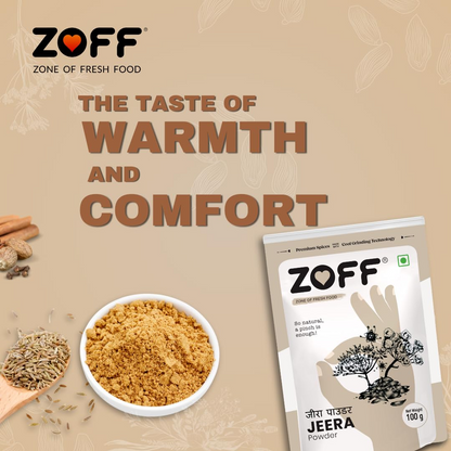 Zoff Jeera Powder Pure & Natural | Aromatic & Delicious | Fresh Masala For Cooking | Hygienically Packed | Zip Lock & Re-Usable Packing |  500gm