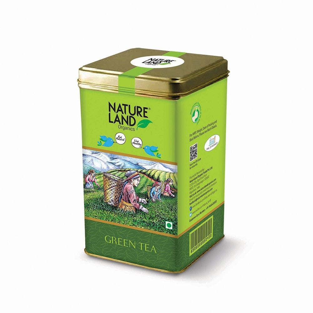 Natureland Organics Green Tea 200 Gm - 100% Organic Loose Leaf Tea