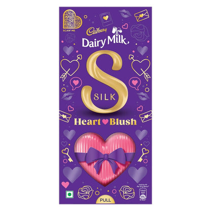 Cadbury Dairy Milk Silk Valentines Heart Blush Chocolate Bar Gift Pack, 250 g