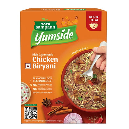 Tata Sampann Yumside Ready to Eat Chicken Biryani, 330g, Instant Food