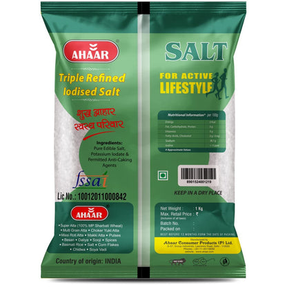 Ahaar Salt, Low Sodium Iodised Namak- 1kg