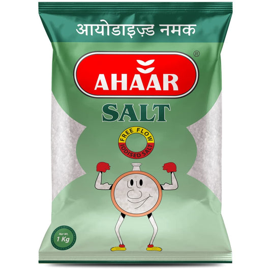 Ahaar Salt, Low Sodium Iodised Namak- 1kg