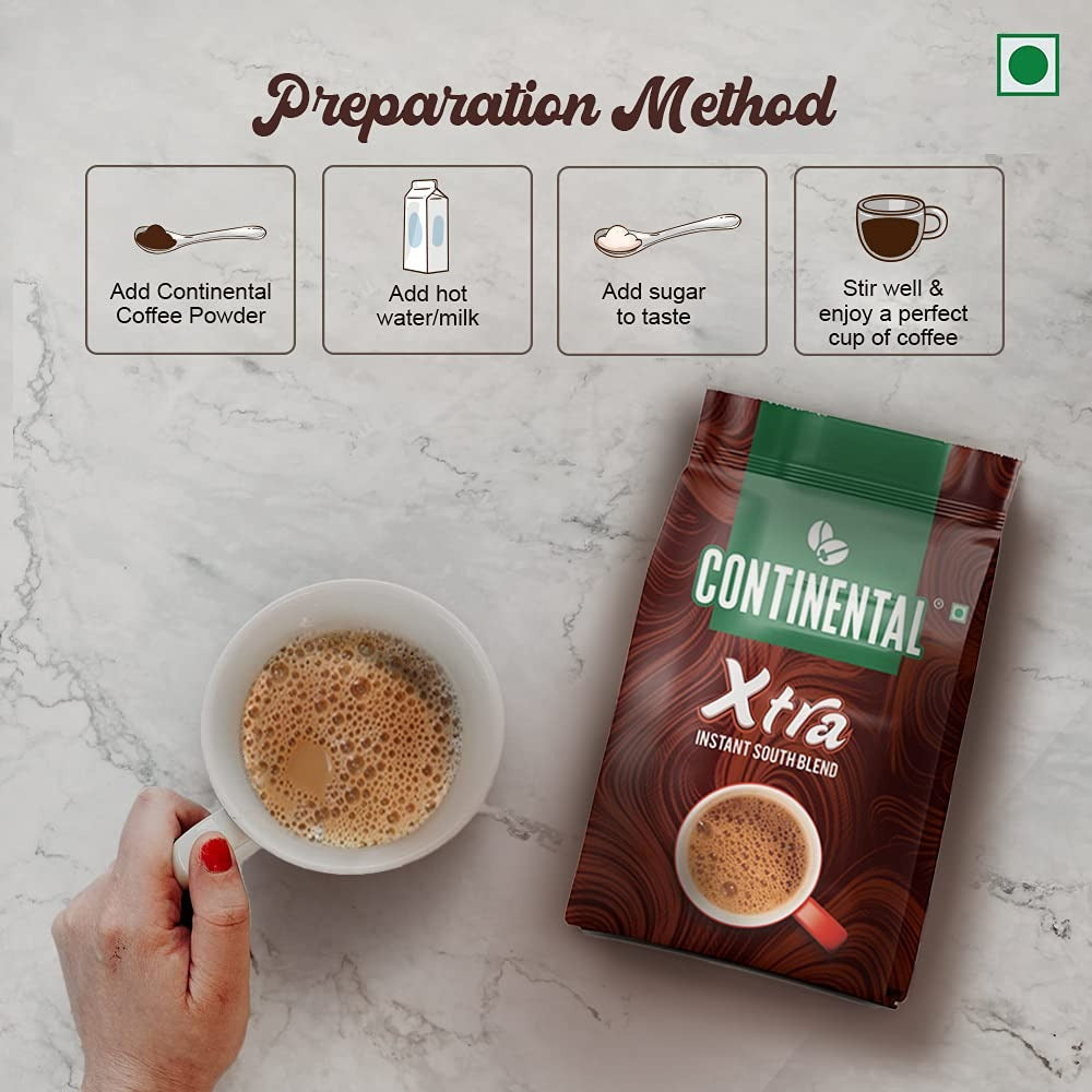 Continental Coffee Xtra Instant Coffee Powder 200gm Pouch Bag