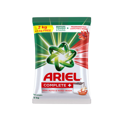 Ariel Complete Detergent Washing Powder - 2 Kg With Free Detergent Powder - 1 Kg