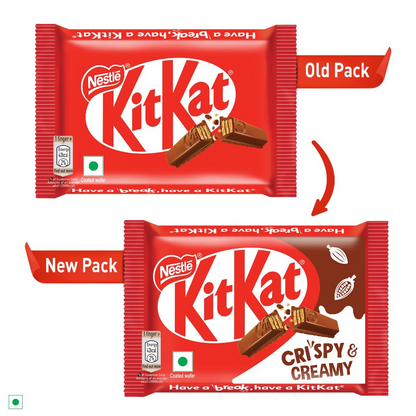 Nestlé KitKat Crispy & Creamy, 4 Finger, Chocolate Coated Wafer, 38.5g