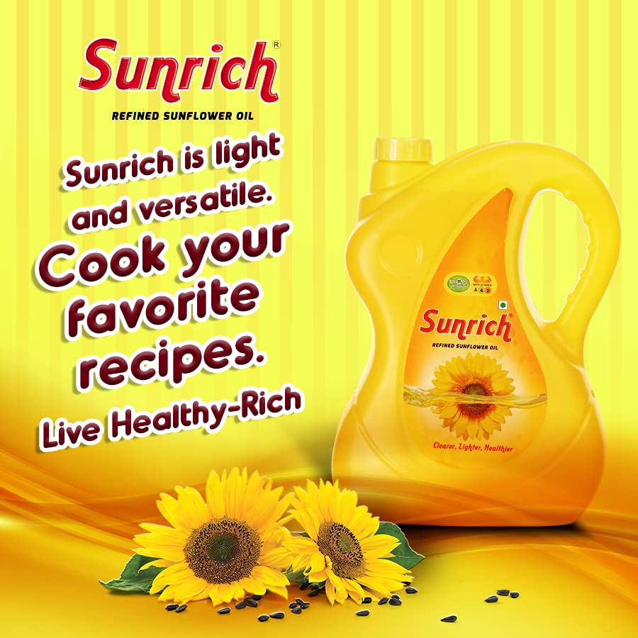 Sunrich Sunflower Oil Jar,5 L