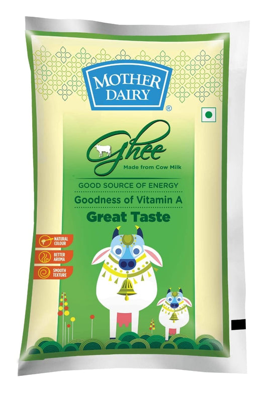 Mother Dairy Cow Ghee Pouch, 1L