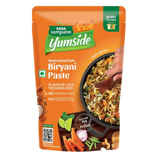 Tata Sampann Yumside Biryani Paste/Masala - Hyderabadi Style, 150g, Instant Ready to Cook, Ready in 25 min