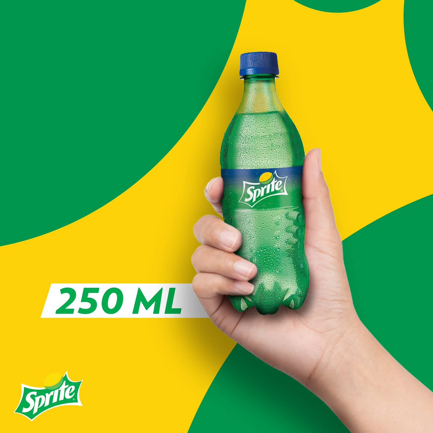 Sprite Lemon-Lime Flavoured Cold Drink | Refreshing Taste | Clear Soft Drink with No Added Colours | Recyclable PET Bottle, 250 ml (Pack of 8)