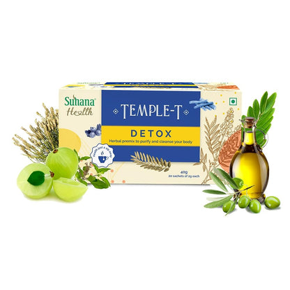 Suhana Health Detox Herbal Premix Temple T 20 Sachet - 40g