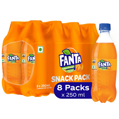 FANTA® Orange Soft Drink | PET Bottle, 250 ml (Pack of 8)