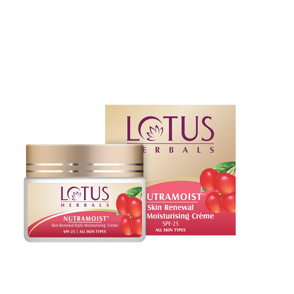 Lotus Herbals SPF 25 Nutramoist Skin Renewal Daily Moisturising Cream (50g)