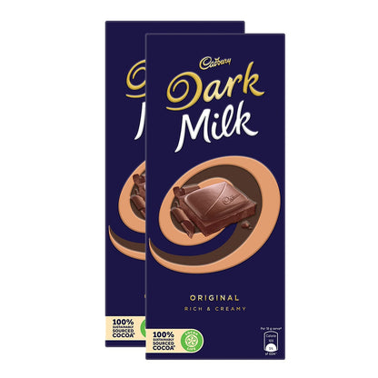 Cadbury Dairy Milk Silk Chocolate Bar, 150g (Pack of 3) & Dark Milk Chocolate Bar, 156g- Pack of 2