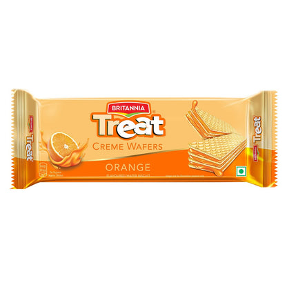 Britannia Treat Crème Wafers - Vanilla Flavoured Wafer Biscuit | 55 gm