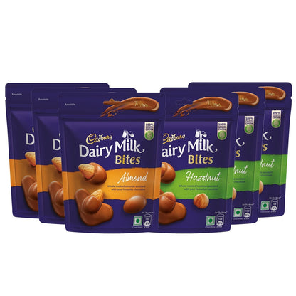 Cadbury Dairy Milk Bites - Almond, Roasted & Chocolate Coated, Rich & Luscious Dessert |Combo Pack |40 g- Pack of 3